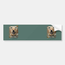 Fathers Day - Stone Paws - Golden Retriever Mickey Bumper Sticker