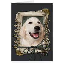 Fathers Day - Stone Paws - Golden Retriever Tebow Greeting Cards