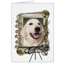 Fathers Day - Stone Paws - Golden Retriever Tebow Greeting Card