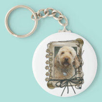 Fathers Day - Stone Paws - GoldenDoodle keychains