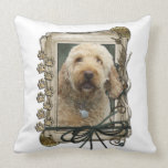 Fathers Day - Stone Paws - GoldenDoodle Pillows