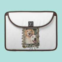 Fathers Day - Stone Paws Goldens Corona and Tebow macbook sleeves