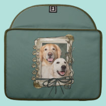 Fathers Day - Stone Paws Goldens Corona and Tebow macbook sleeves