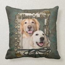 Fathers Day - Stone Paws Goldens Corona and Tebow Pillow