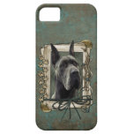Fathers Day - Stone Paws - Great Dane - Grey iPhone 5 Cover