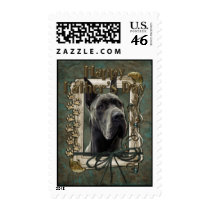 Fathers Day - Stone Paws - Great Dane - Grey Stamp