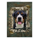 Fathers Day - Stone Paws - Greater Swiss Mountain Greeting Cards