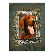 Fathers Day - Stone Paws - Irish Setter Posters