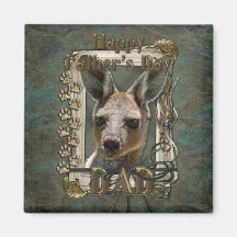 Fathers Day - Stone Paws - Kangaroo Refrigerator Magnets