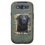 Fathers Day - Stone Paws - Labrador - Black Samsung Galaxy SIII Covers