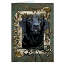 Fathers Day - Stone Paws - Labrador - Black - Gage Cards