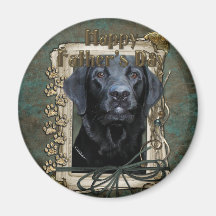 Fathers Day - Stone Paws - Labrador - Black - Gage Magnet