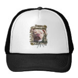 Fathers Day - Stone Paws - Pitbull - Jersey Girl Mesh Hat