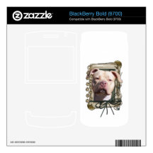 Fathers Day - Stone Paws - Pitbull - Jersey Girl BlackBerry Decals