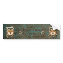 Fathers Day - Stone Paws - Pomeranian Bumper Sticker