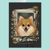 Fathers Day - Stone Paws - Pomeranian cards