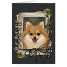 Fathers Day - Stone Paws - Pomeranian Cards