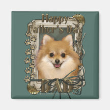 Fathers Day - Stone Paws - Pomeranian Magnets