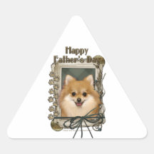 Fathers Day - Stone Paws - Pomeranian Stickers