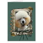 Fathers Day - Stone Paws - Poodle - Apricot Card