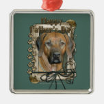 Fathers Day - Stone Paws - Rhodesian Ridgeback Christmas Ornaments