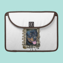 Fathers Day - Stone Paws - Rottweiler - Harley macbook sleeves