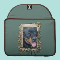 Fathers Day - Stone Paws - Rottweiler - Harley macbook sleeves