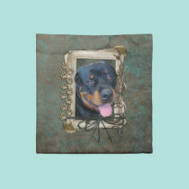 Fathers Day - Stone Paws - Rottweiler - Harley napkins