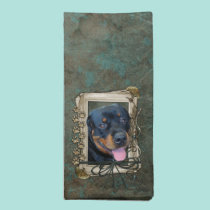 Fathers Day - Stone Paws - Rottweiler - Harley napkins