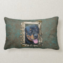 Fathers Day - Stone Paws - Rottweiler - Harley pillows