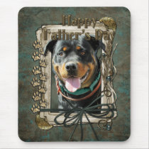 Fathers Day - Stone Paws - Rottweiler - SambaParTi Mouse Pads