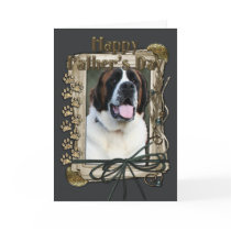 Fathers Day - Stone Paws - Saint Bernard Card
