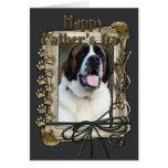 Fathers Day - Stone Paws - Saint Bernard Card