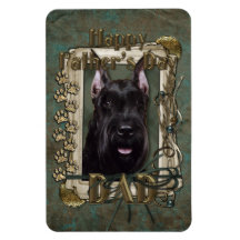 Fathers Day - Stone Paws - Schnauzer Magnets