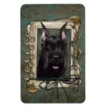 Fathers Day - Stone Paws - Schnauzer Flexible Magnet