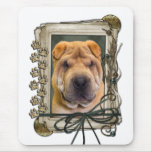 Fathers Day - Stone Paws - Shar Pei Mouse Pad