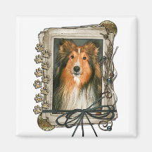 Fathers Day - Stone Paws - Sheltie Magnet