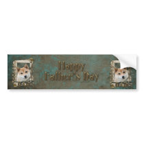 Fathers Day - Stone Paws - Shiba Inu Bumper Stickers