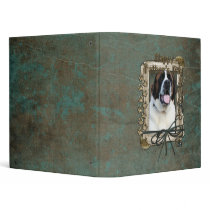Fathers Day - Stone Paws - St Bernard - Mae 3 Ring Binder