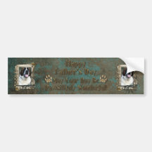 Fathers Day - Stone Paws - St Bernard - Mae Bumper Stickers