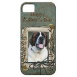 Fathers Day - Stone Paws - St Bernard - Mae iPhone 5 Case
