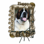 Fathers Day - Stone Paws - St Bernard - Mae - Dad Photo Sculpture