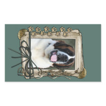 Fathers Day - Stone Paws - St Bernard - Mae Rectangle Sticker