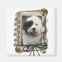 Fathers Day - Stone Paws - Tibetan Terrier Fridge Magnet