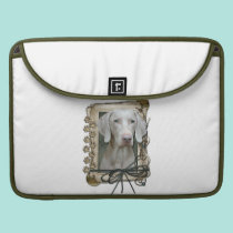 Fathers Day - Stone Paws - Weimaraner macbook sleeves