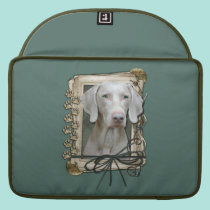 Fathers Day - Stone Paws - Weimaraner macbook sleeves