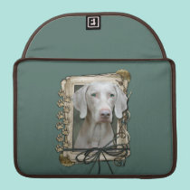 Fathers Day - Stone Paws - Weimaraner macbook sleeves