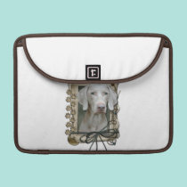 Fathers Day - Stone Paws - Weimaraner macbook sleeves