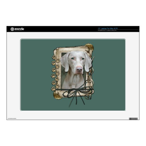 Fathers Day - Stone Paws - Weimaraner Skins For Laptops