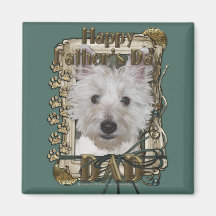 Fathers Day - Stone Paws - West Highland Terrier Refrigerator Magnet